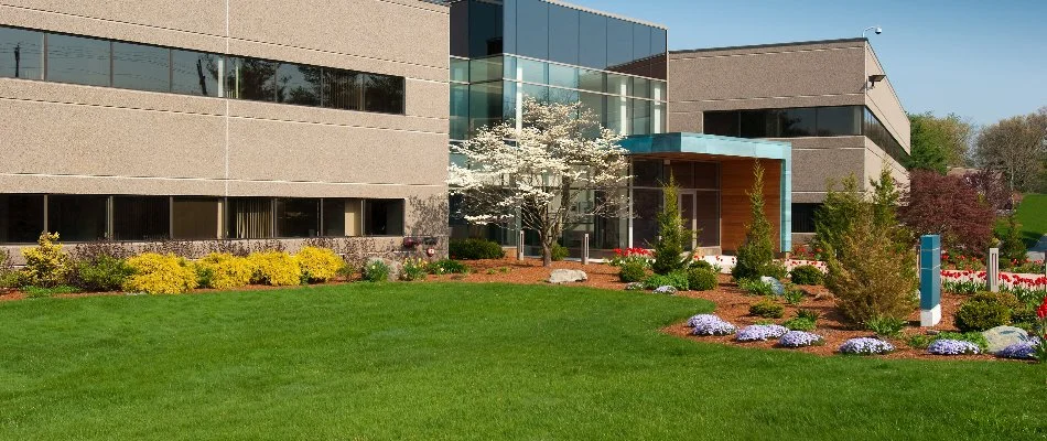 Commercial property with nice landscaping in Huron, OH.